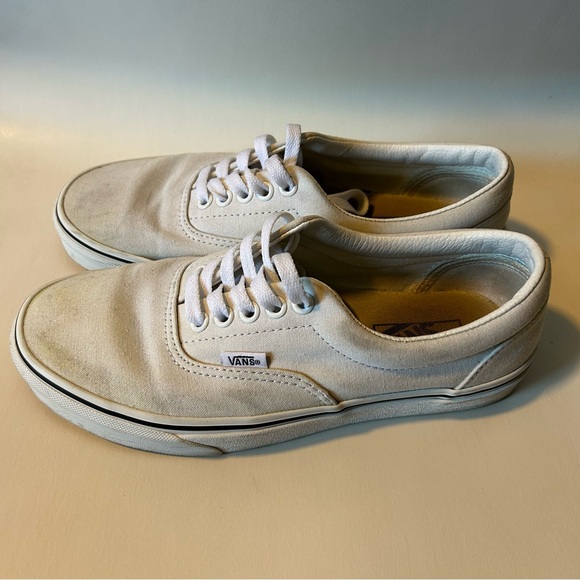 Vans Cream Sneakers with Canvas Upper and Rubber Sole - Picture 3 of 6
